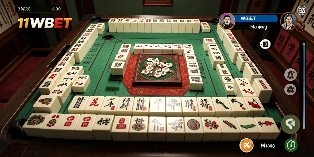 Tampilan gameplay Mahjong yang seru di 11WBET.
