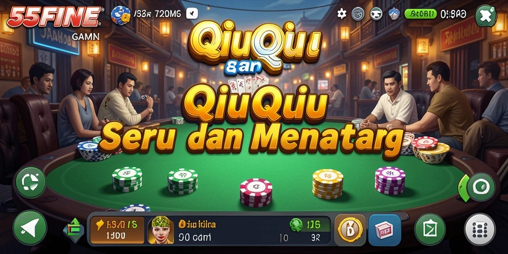 Gameplay intens QiuQiu dalam 55FIVE yang menegangkan.