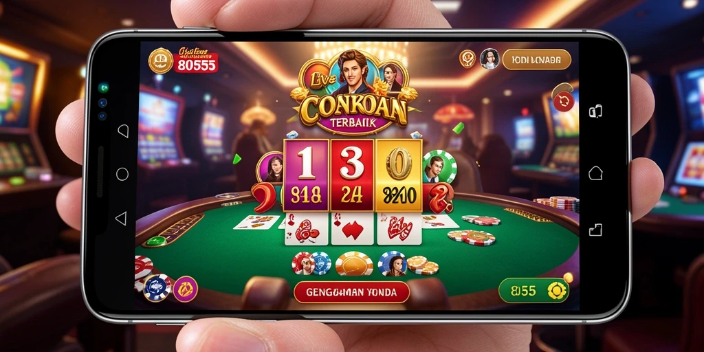 Tampilan gameplay Live Casino yang mendebarkan di aplikasi 8055.