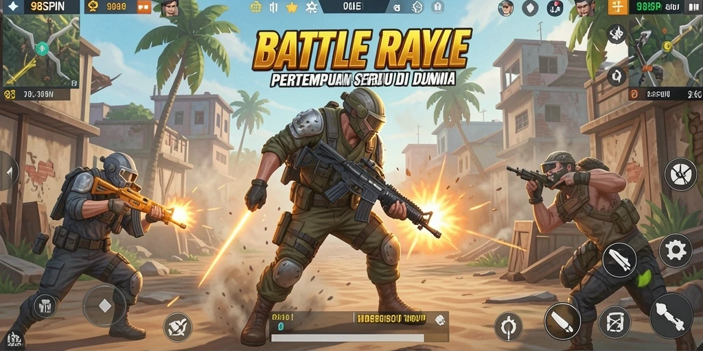 Gameplay seru dan menegangkan di 98SPIN Battle Royale.