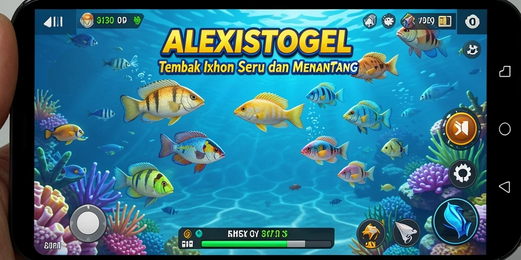 Tampilan menarik dan menegangkan dari gameplay Tembak Ikan ALEXISTOGEL.