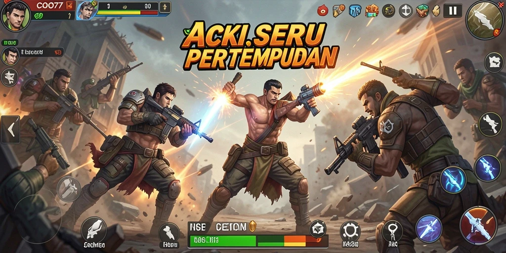 Gameplay intens dari COO77 dengan aksi pertempuran yang menegangkan.