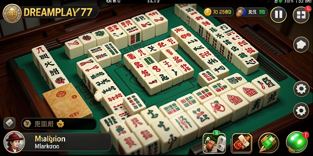 Gameplay seru dan menantang dari DREAMPLAY77 dalam Mahjong.