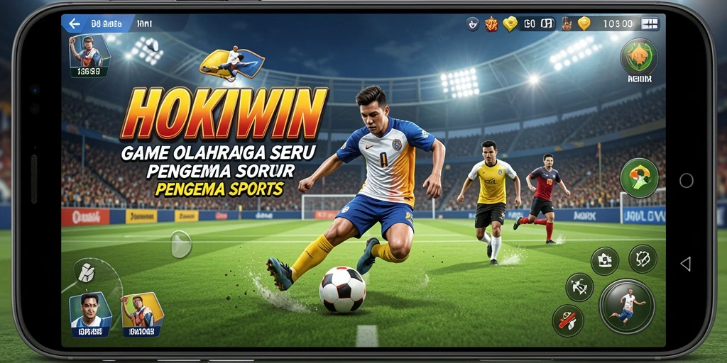 Screenshot gameplay HOKIWIN yang menampilkan aksi olahraga seru.