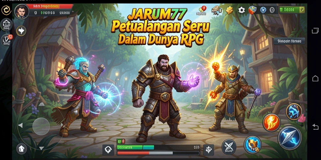 Tampilan seru gameplay RPG dalam JARUM77