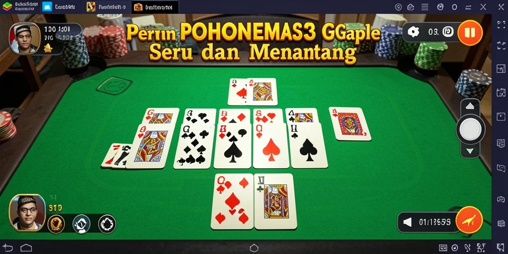 Tampilan gameplay Gaple POHONEMAS33 yang seru dan interaktif.
