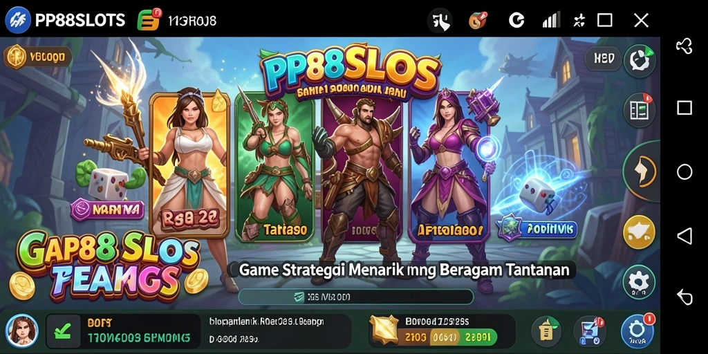 Tampilan gameplay PP88SLOTS yang menarik dengan elemen strategi mendalam.