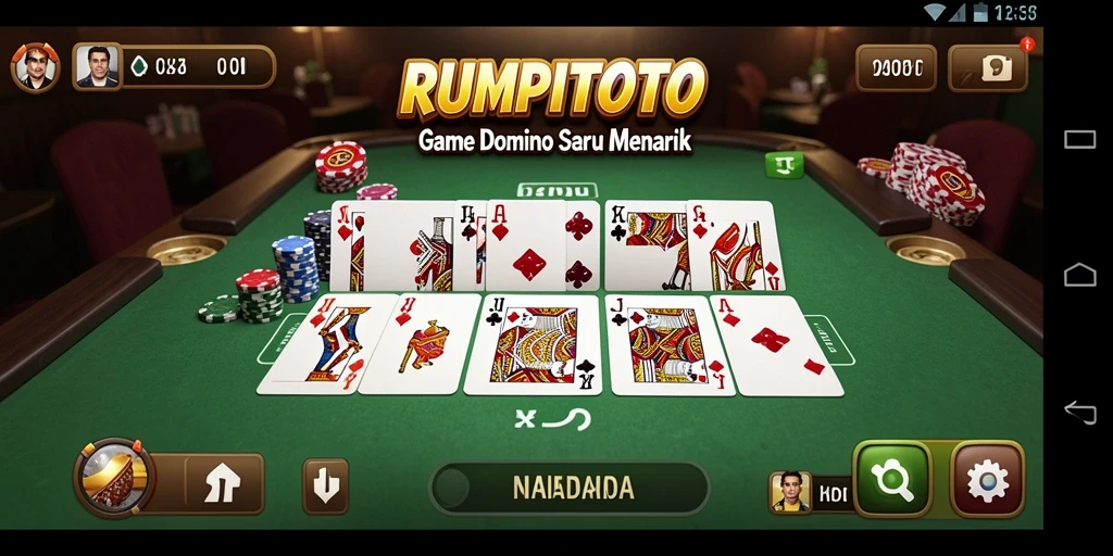 Screenshot gameplay RUMPITOTO menampilkan keseruan bermain Domino.