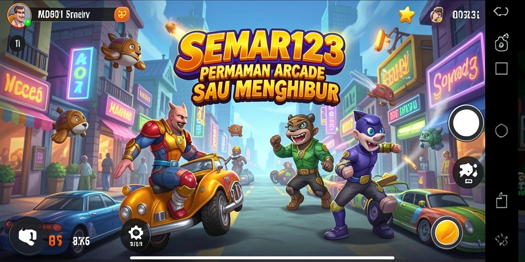Tangkapan layar menunjukkan gameplay seru dan penuh warna dari SEMAR123.