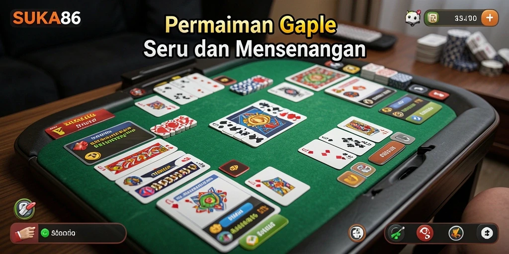 Gameplay seru dan interaktif permainan gaple SUKA86.