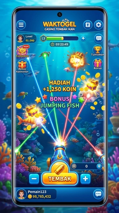 Tampilan antarmuka aplikasi waktogel yang user-friendly.